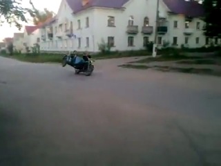 severe chelyabinsk residents on a motorcycle (not vine)