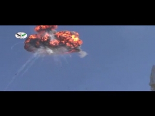 . destroyed government mi-8 exploded in the air