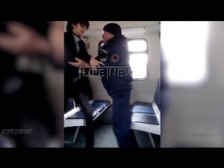 russian railways controllers beat a teenager